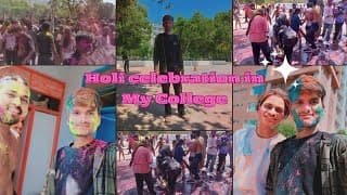 Holi celebration in my college  | Happy Holi 🎉 | Chandigarh University | Nishant Kumar Vlogs
